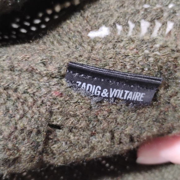 SALE! Zadig & Voltaire Deluxe Open Front Open Knit Batwing Cardigan - Picture 5 of 9